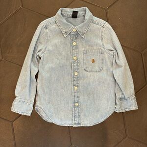 GAP Light Blue Denim Kids Button-Down Shirt